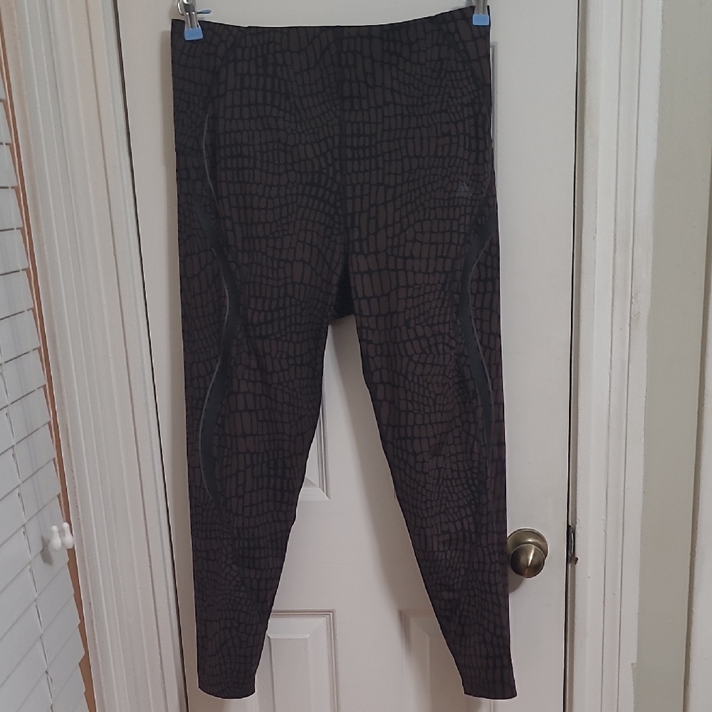 adidas Black Crocodile Pattern Leggings